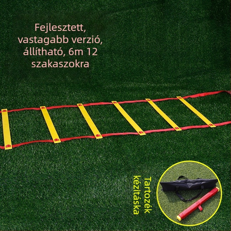 Rögzített agilitási létra gyerekeknek – lábmunka és gyorsasági edzés futballhoz és kosárlabdához