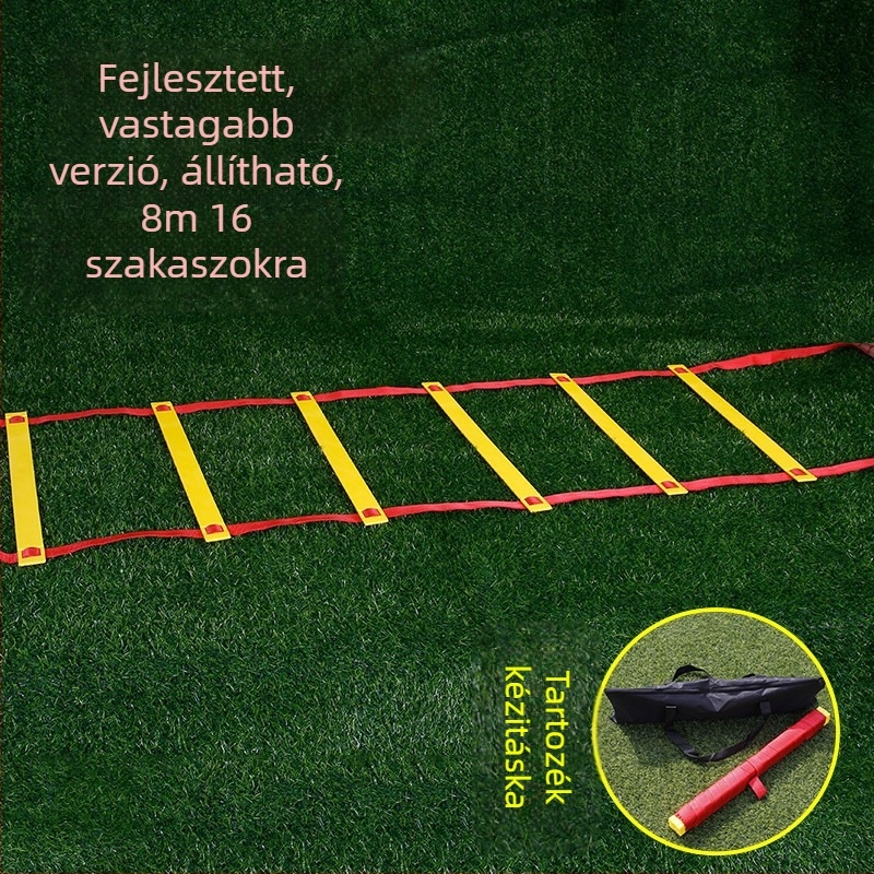 Rögzített agilitási létra gyerekeknek – lábmunka és gyorsasági edzés futballhoz és kosárlabdához