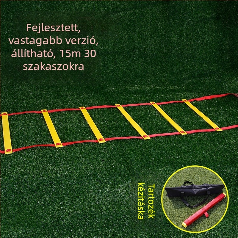 Rögzített agilitási létra gyerekeknek – lábmunka és gyorsasági edzés futballhoz és kosárlabdához