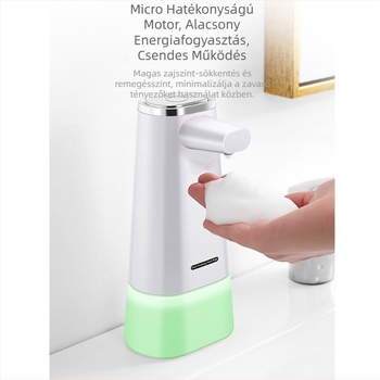Okos automata szensoros habos szappan adagoló kézmosáshoz – ABS, modern minimalista stílus, spray festett felület, CE tanúsítvány, konyhai fertőtlenítés