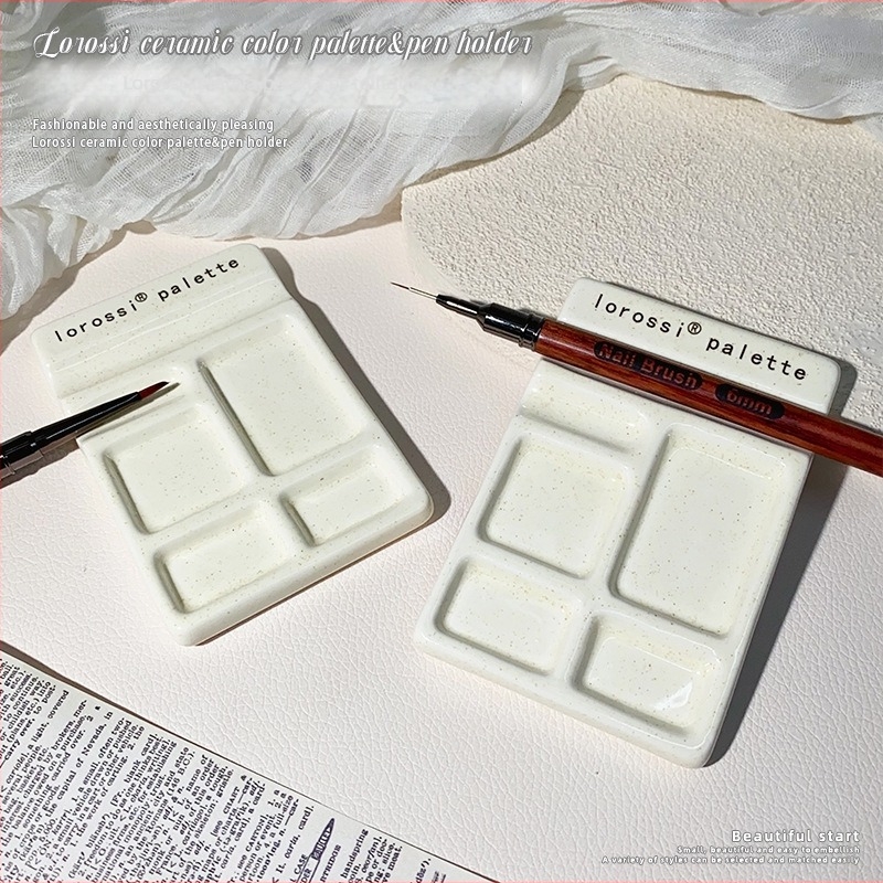 Köröm paletta tolltartóval, kerámia alap — Márka: Chaoji, Modell: zqgj0417-01, Kategória: Köröm tartó, Anyag: Egyéb