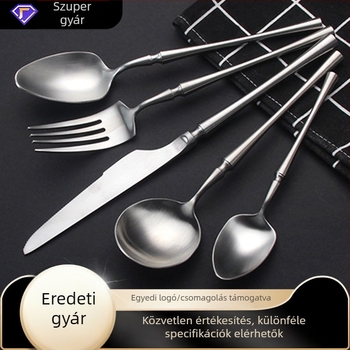 Kés– villa– kanál készlet – 304 rozsdamentes acél, Hemp Wheel polírozás, modern minimalista stílus, egyedi logó nyomtatás, testreszabott feldolgozás elérhető