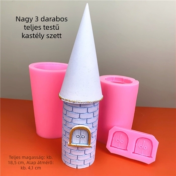 Szilikon sütőforma – 3D hercegnő kastély, szabálytalan forma, alkalmas csokoládé és torták díszítésére
