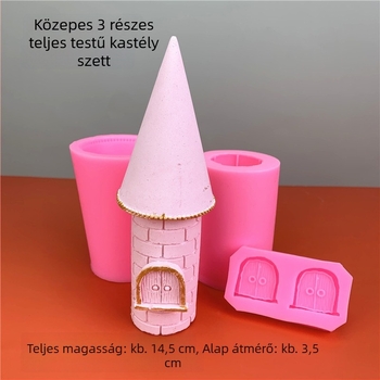 Szilikon sütőforma – 3D hercegnő kastély, szabálytalan forma, alkalmas csokoládé és torták díszítésére