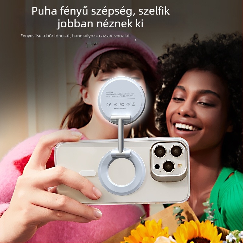 Összecsukható töltőfény, K3 modell, három színhőmérséklet, 10W alatt, 5V/1A