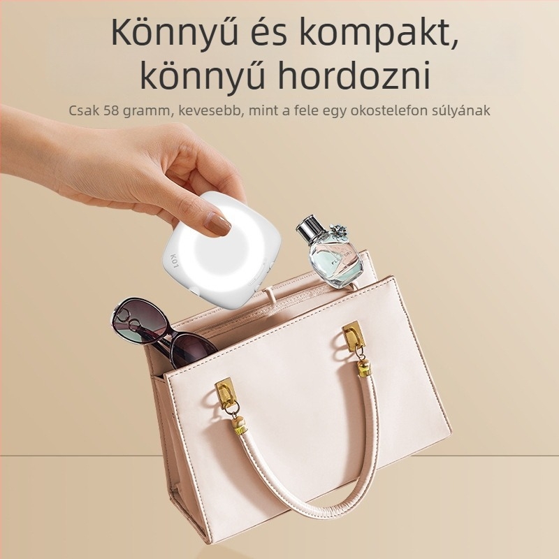 D6 Selfie Moonlight mini fény – Mobiltelefonhoz, kézi, három színhőmérséklet, 3.7V, kevesebb mint 10W