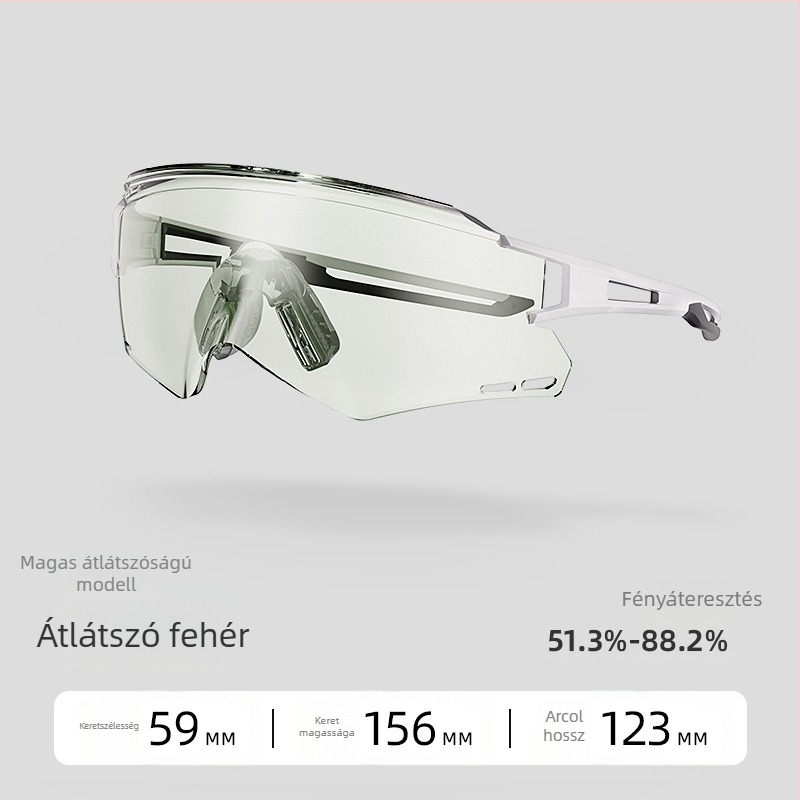 ACRUNU Fotóérzékeny színváltó kerékpáros szemüveg, cserélhető lencsékkel, PC keret, félkeret, uniszex