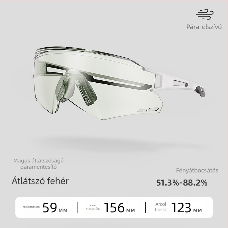 ACRUNU Fotóérzékeny színváltó kerékpáros szemüveg, cserélhető lencsékkel, PC keret, félkeret, uniszex