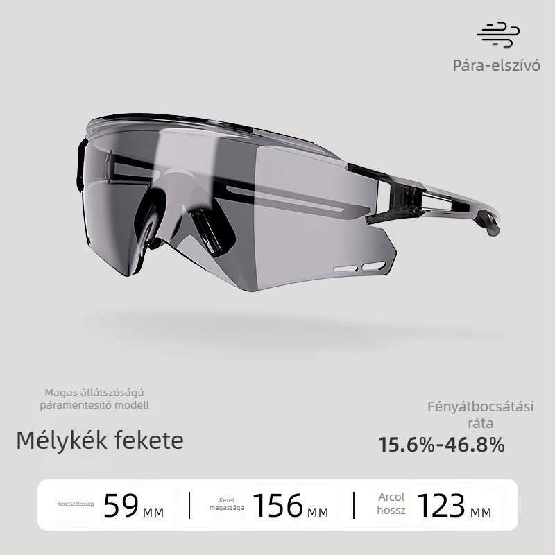 ACRUNU Fotóérzékeny színváltó kerékpáros szemüveg, cserélhető lencsékkel, PC keret, félkeret, uniszex