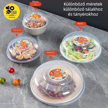 Story of Home Mikrohullámú fedő – zárható, olajfröccsenés elleni védelem, tálakra és gőzölésre, hűtőben tárolható; anyag: Egyéb; stílus: Modern egyszerű