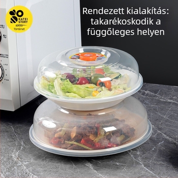 Story of Home Mikrohullámú fedő – zárható, olajfröccsenés elleni védelem, tálakra és gőzölésre, hűtőben tárolható; anyag: Egyéb; stílus: Modern egyszerű