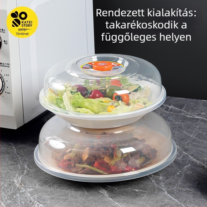 Story of Home Mikrohullámú fedő – zárható, olajfröccsenés elleni védelem, tálakra és gőzölésre, hűtőben tárolható; anyag: Egyéb; stílus: Modern egyszerű