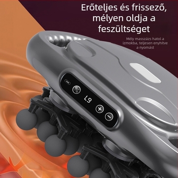 42-fejű fascia masszírozó izomlazításhoz, kefés motor, LCD kijelző, 5+ sebesség, több mint 6 fej masszázsfejek, beépített 1200–2000 mAh akkumulátor