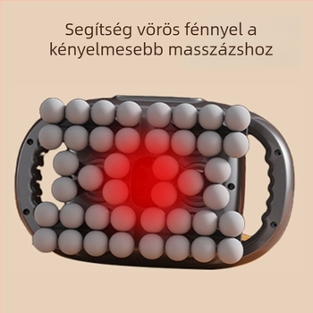 42-fejű fascia masszírozó izomlazításhoz, kefés motor, LCD kijelző, 5+ sebesség, több mint 6 fej masszázsfejek, beépített 1200–2000 mAh akkumulátor