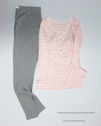 Landian pamut kismama nadrág, magas derekú hasi támasz, állítható pocakkal, hosszú nadrág (95% pamut)