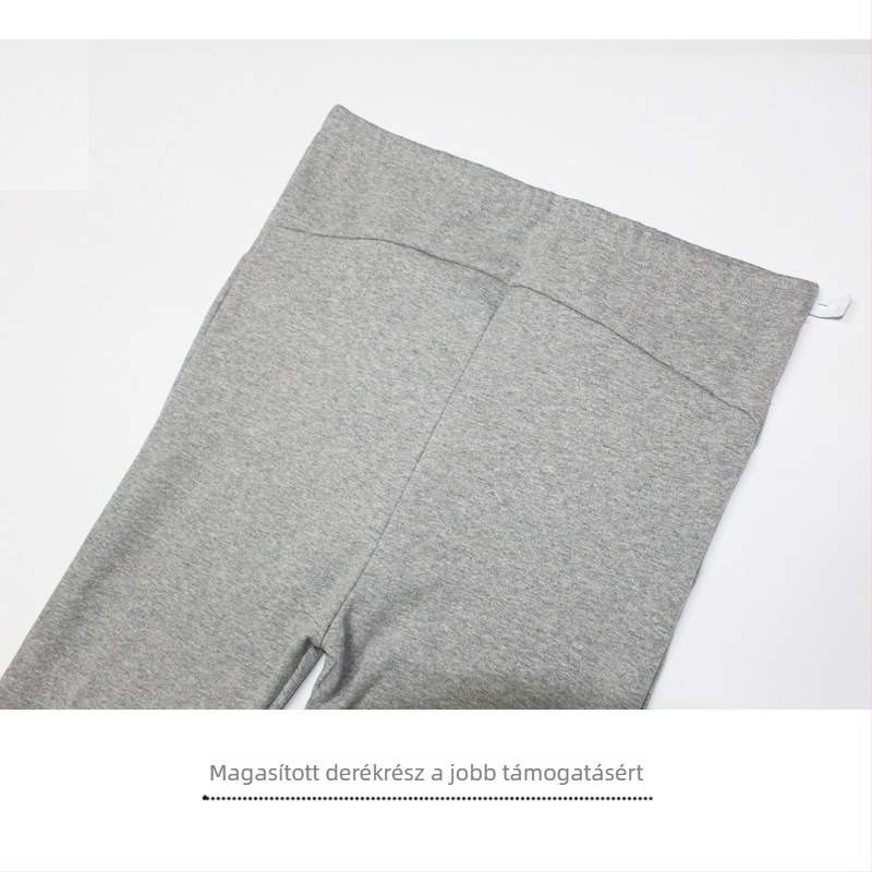 Landian pamut kismama nadrág, magas derekú hasi támasz, állítható pocakkal, hosszú nadrág (95% pamut)