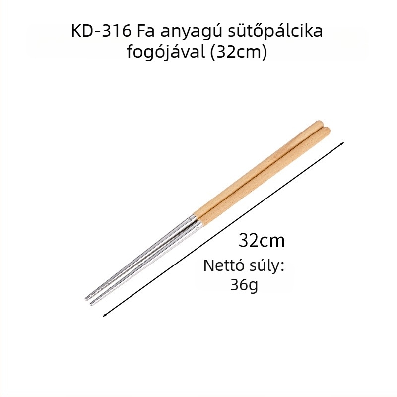 Hongjunda rozsdamentes acél evőpálcikák, tükörfényezés, modern vonalú minimalista stílus, logónyomtatás elérhető, testreszabás elérhető