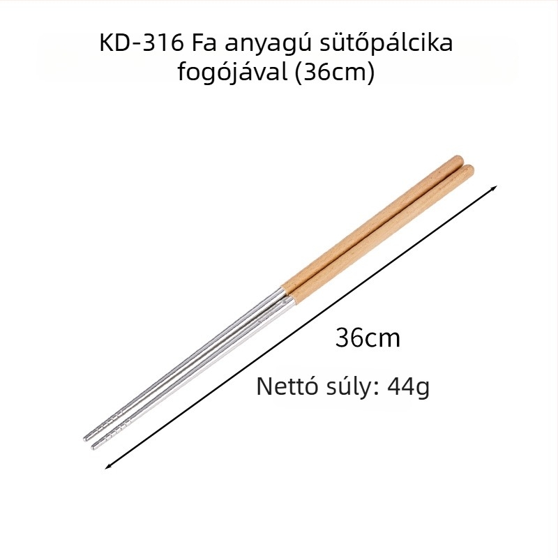 Hongjunda rozsdamentes acél evőpálcikák, tükörfényezés, modern vonalú minimalista stílus, logónyomtatás elérhető, testreszabás elérhető