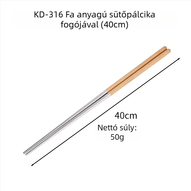Hongjunda rozsdamentes acél evőpálcikák, tükörfényezés, modern vonalú minimalista stílus, logónyomtatás elérhető, testreszabás elérhető