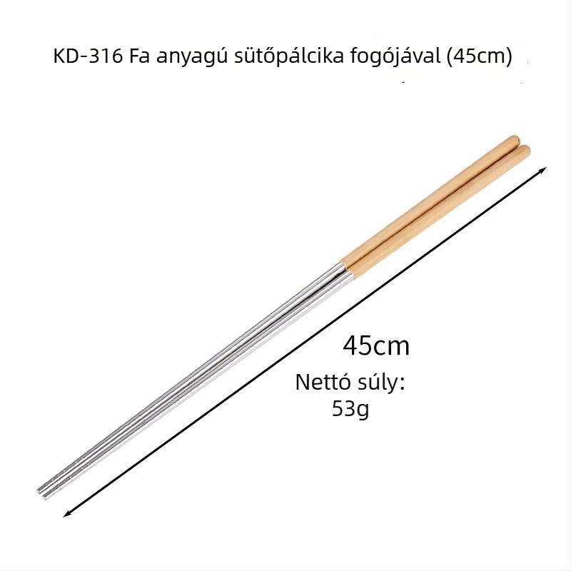 Hongjunda rozsdamentes acél evőpálcikák, tükörfényezés, modern vonalú minimalista stílus, logónyomtatás elérhető, testreszabás elérhető