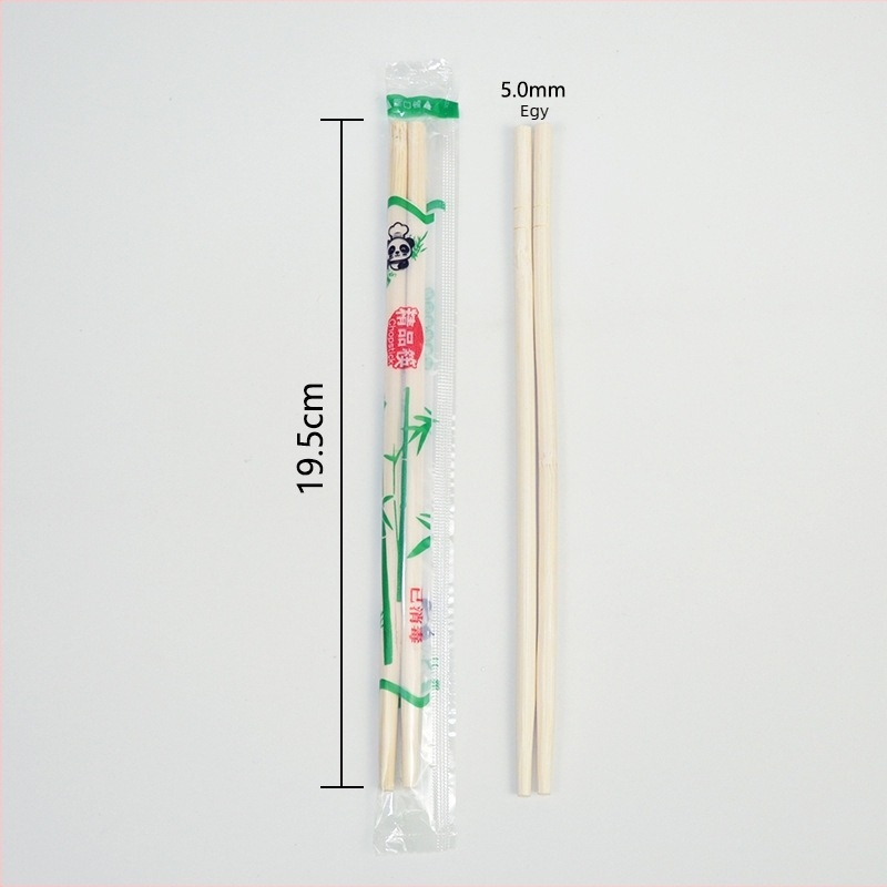 Egyszer használatos bambusz chopstick készlet leveskanállal – élelmiszer-biztonságos, négy darabos, mikrohullámú sütőben is használható