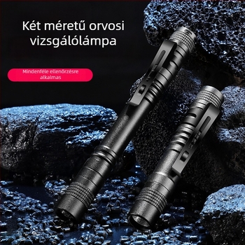 Kézben tartható zseblámpa alumíniumötvözet testtel, száraz elemről működik, hatótávolság 10–50 m, modell BL-7823, tömege 25–30 g