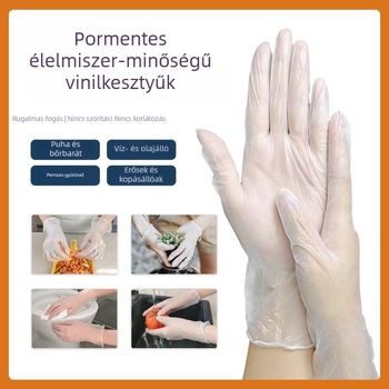 Blue Guard egyszer használatos vinyl kesztyűk, vízállóak, élelmiszer-minőségűek, orvosi, élelmiszer- és ipari felhasználásra, átlátszó
