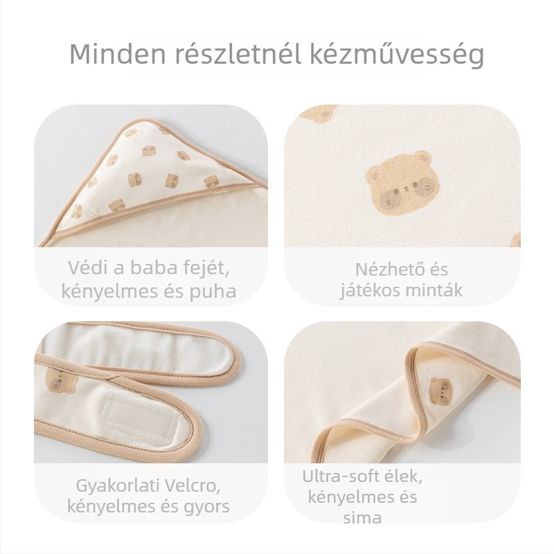 Baba beburkoló kendő – 100% pamut, állat/karikatúra mintával, tavasz–ősz–tél szezonokra, biztonsági osztály A, termékkód Y530Z01