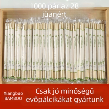 Bambusz egyszer használatos evőpálcikák éttermeknek, egyedi csomagolás, biológiailag lebomló, mikrózható, logónyomás