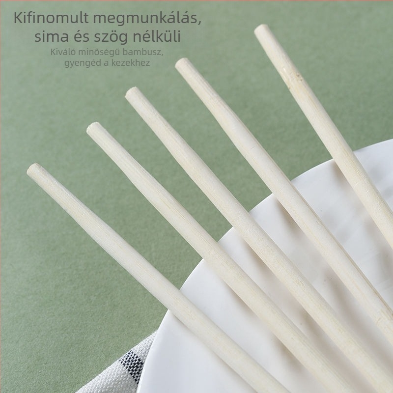 Bambusz egyszer használatos evőpálcikák éttermeknek, egyedi csomagolás, biológiailag lebomló, mikrózható, logónyomás