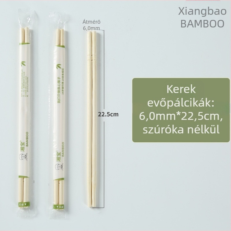 Bambusz egyszer használatos evőpálcikák éttermeknek, egyedi csomagolás, biológiailag lebomló, mikrózható, logónyomás