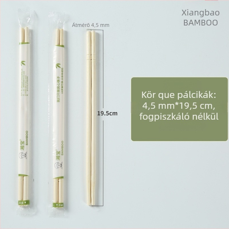 Bambusz egyszer használatos evőpálcikák éttermeknek, egyedi csomagolás, biológiailag lebomló, mikrózható, logónyomás