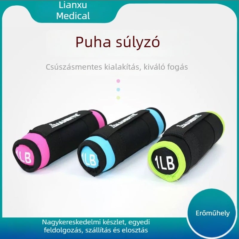 Otthoni fitnesz felszerelés: EVA anyagú súlyzók és homokzsákok jóga és aerobik edzéshez; súlyok 1, 2 vagy 3 lb; márka Healthy bit