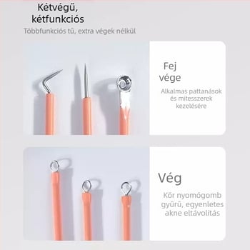 Mary'an kettős fejű pattanás tűkészlet a pórusok tisztításához és a fekete pöttyök eltávolításához — 5 éves élettartam