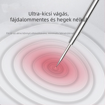 Pattanás tű – Etif; rozsdamentes acél; 2 darabos készlet; arctisztító eszköz; általános használat.