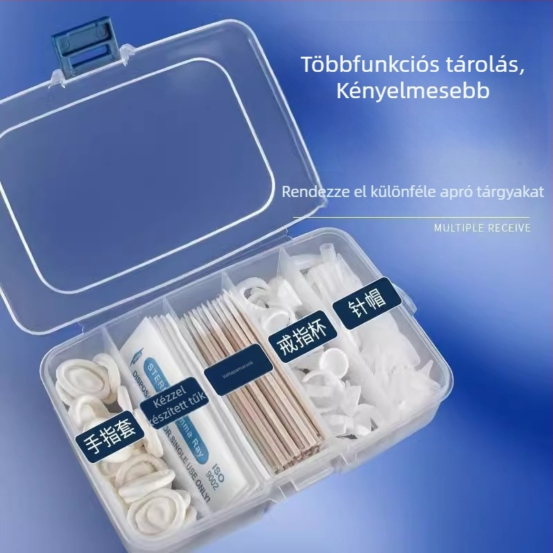 Tetováló tű csomagoló és tároló doboz tűsapkákhoz és ujjsvédő gyűrűk számára | Márka Yincolor | Nettó tartalom: 1 | Importált: Nem
