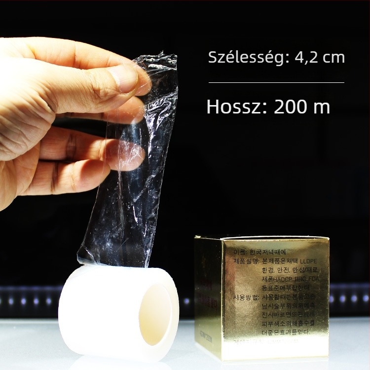 Átlátszó tetoválásvédő fólia szemöldökhöz, szájhoz és a pupilla vonalához – ajakhidratáló fólia penge kivágással, márka Embroidered Preservation Film, nettó tartalom 200 m, 200 csomag