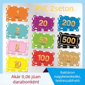 PVC poker kártyák és zsetonok – vízálló, kopásálló, Texas Hold’em és játékszobákhoz