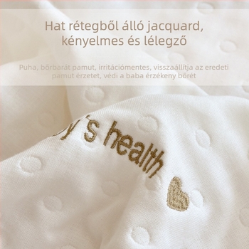 Hat rétegű géz fürdető törölköző baba számára, 100% pamut, 300–499 g, újszülötttől 3 évesig, minden évszakban használható