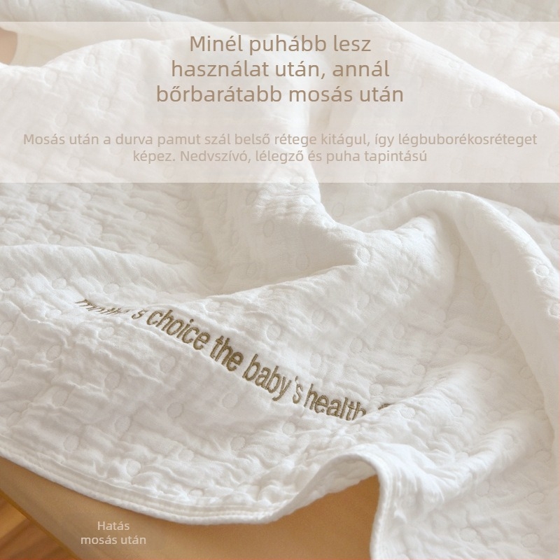 Hat rétegű géz fürdető törölköző baba számára, 100% pamut, 300–499 g, újszülötttől 3 évesig, minden évszakban használható