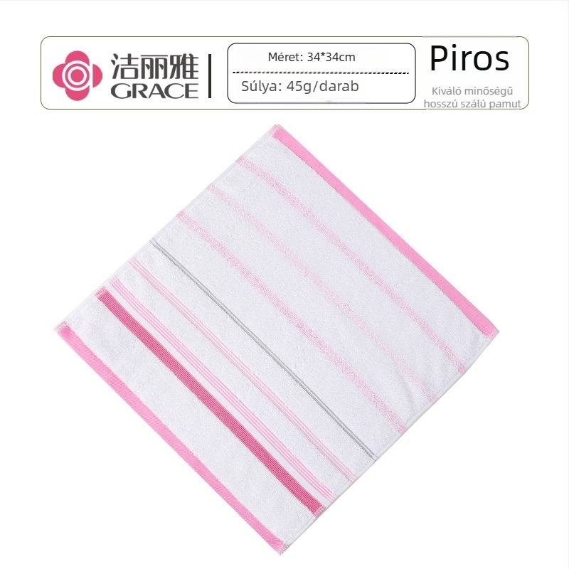 Négyzet alakú arctörlő, 100% pamut, 16-count szál, 45 g, vízfelvétel 5–10 s