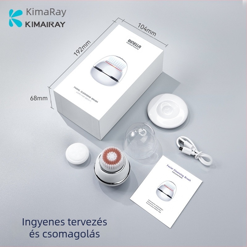 Elektromos szilikon arctisztító kefe – mély tisztítás, pórus tisztítás, vibráció (elektromos, szilikon, mély tisztítás, pórus tisztítás, vibráció)