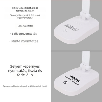 LED összecsukható asztali lámpa USB töltéssel és hálózati üzemmóddal, érintéses kapcsoló, állítható színhőmérséklet, beépített akkumulátor