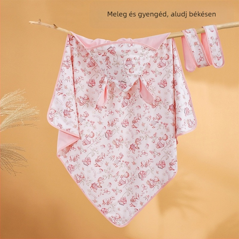 Újszülött pamut quilt pléd, 100% pamut, súly kevesebb mint 0,5 kg, nyár, rajzfilm stílus.