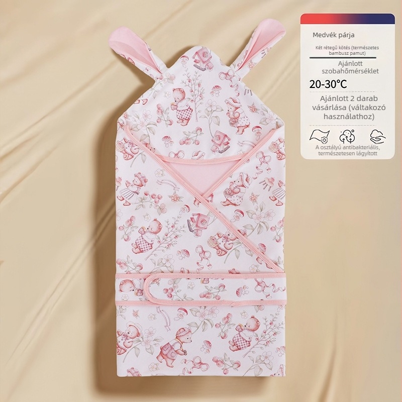 Újszülött pamut quilt pléd, 100% pamut, súly kevesebb mint 0,5 kg, nyár, rajzfilm stílus.