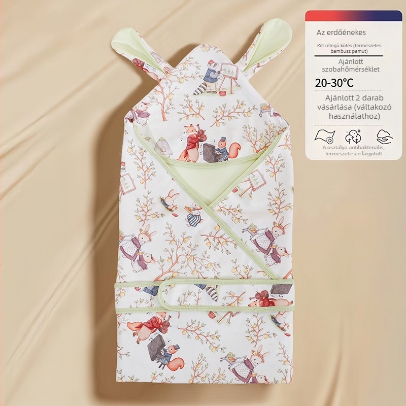 Újszülött pamut quilt pléd, 100% pamut, súly kevesebb mint 0,5 kg, nyár, rajzfilm stílus.