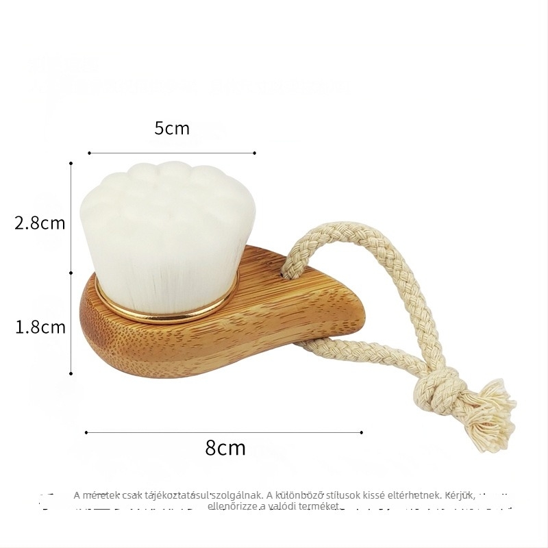 Fa nyelű arctisztító ecset, kézi, mélyen tisztítja a pórusokat, modell HEYI07