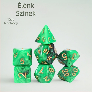 Akril 20 oldalú kocka készlet ajándékdobozban, kerek sarkokkal, testre szabható feldolgozás elérhető