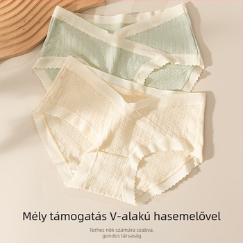 Kismama fehérnemű, 95–100% pamut, antibakteriális, hasi támasz, alacsony derekú.