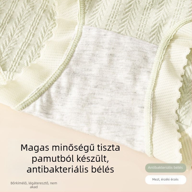 Kismama fehérnemű, 95–100% pamut, antibakteriális, hasi támasz, alacsony derekú.